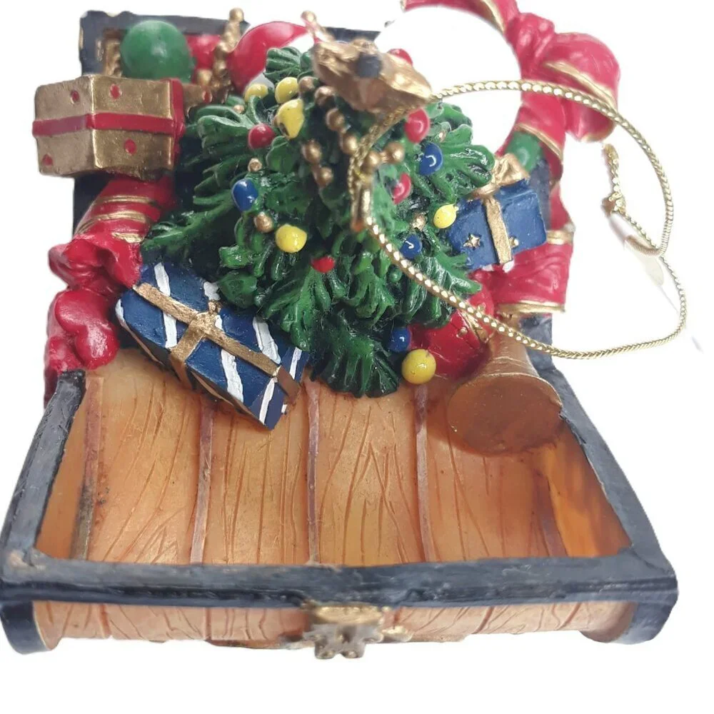 NWT Neiman Marcus Treasure Chest Christmas Ornament
